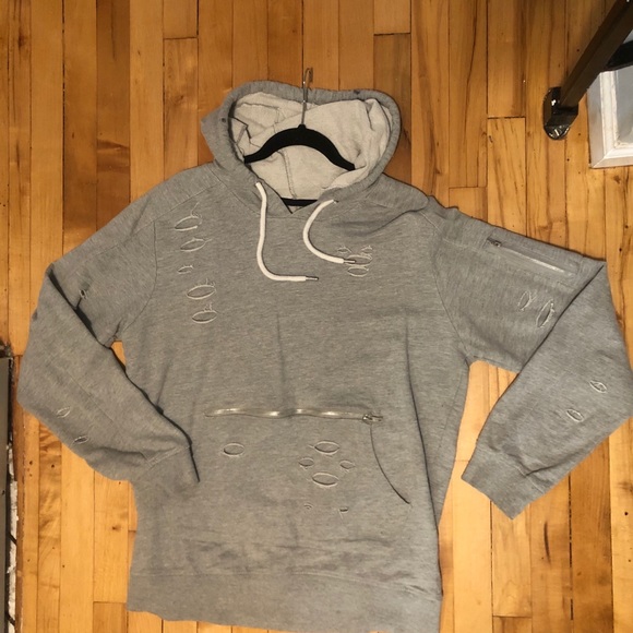 Men’s Distressed Hoodie - Picture 1 of 3